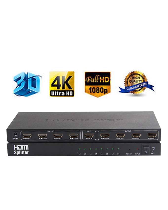 HDMI Splitter 1x8 8Port, 1080p &amp; 3D
